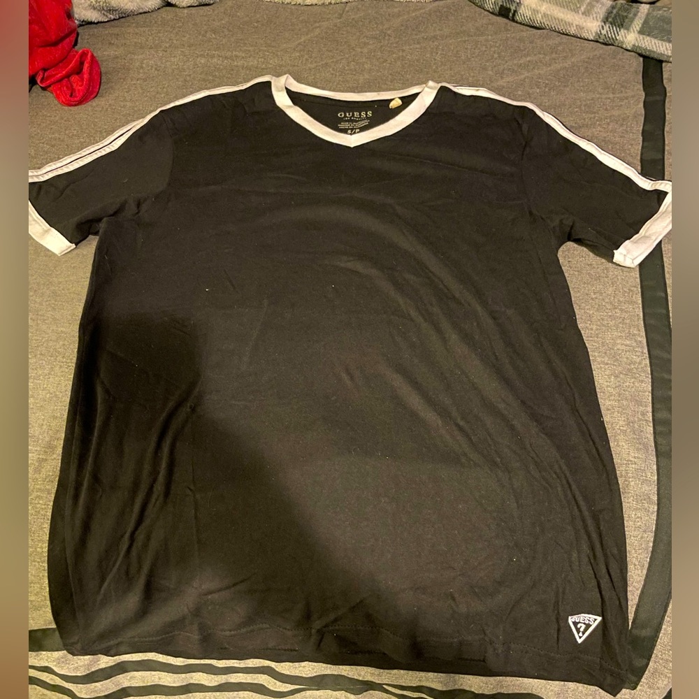 Guess , small , v neck , black shirt